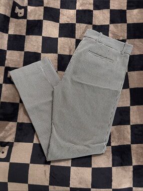 Calvin Klein Black and White Micro-Check Women's Trousers